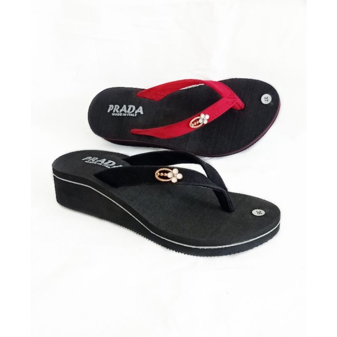 SANDAL WEDGES WANITA - SANDAL JAPIT WANITA - SANDAL WEDGES SPON (VELVET BUNGAH)