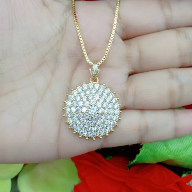 Xuping Liontin Cantik A-B Dan Kalung Italy/Nori