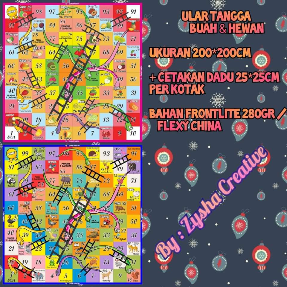 Ular Tangga Hewan/Buah