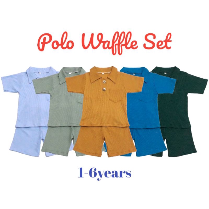 Polo Waffle Set 1-6th Setelan anak polo