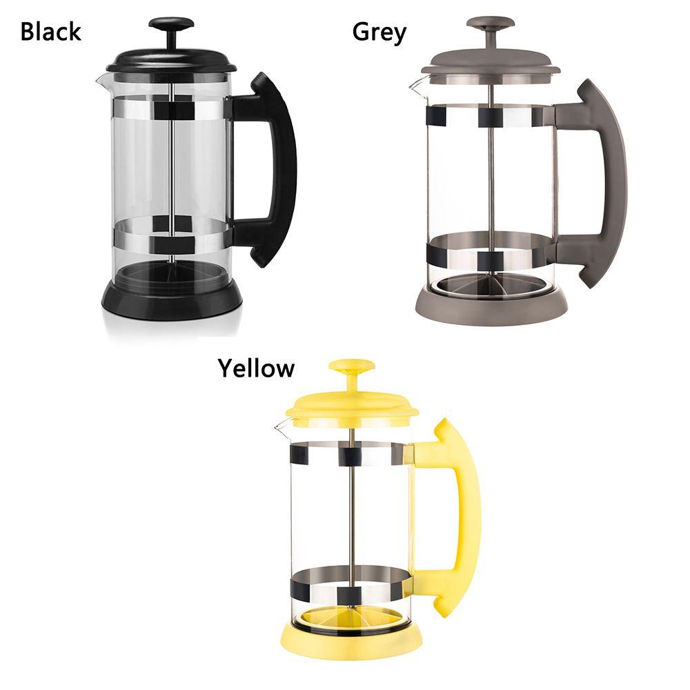 Solighter 1000ML French Press Coffee Pot Dengan Triple Filter Kopi Espresso Manual