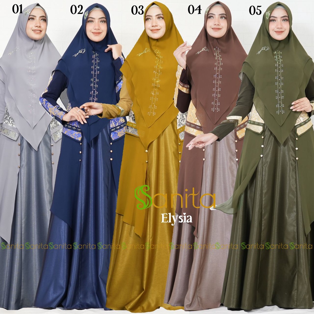 ELYSIA SYAR'I BY SANITA GAMIS CANTIK PREMIUM TERBARU