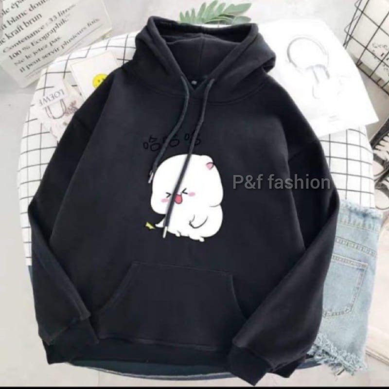 SWEATER HOODIE BINO/SWEATER BINO FASHION BAHAN SPANDEX FIT L