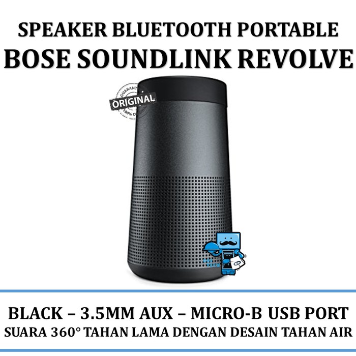 Speaker Bluetooth Portable Bose Soundlink Revolve - Black Original