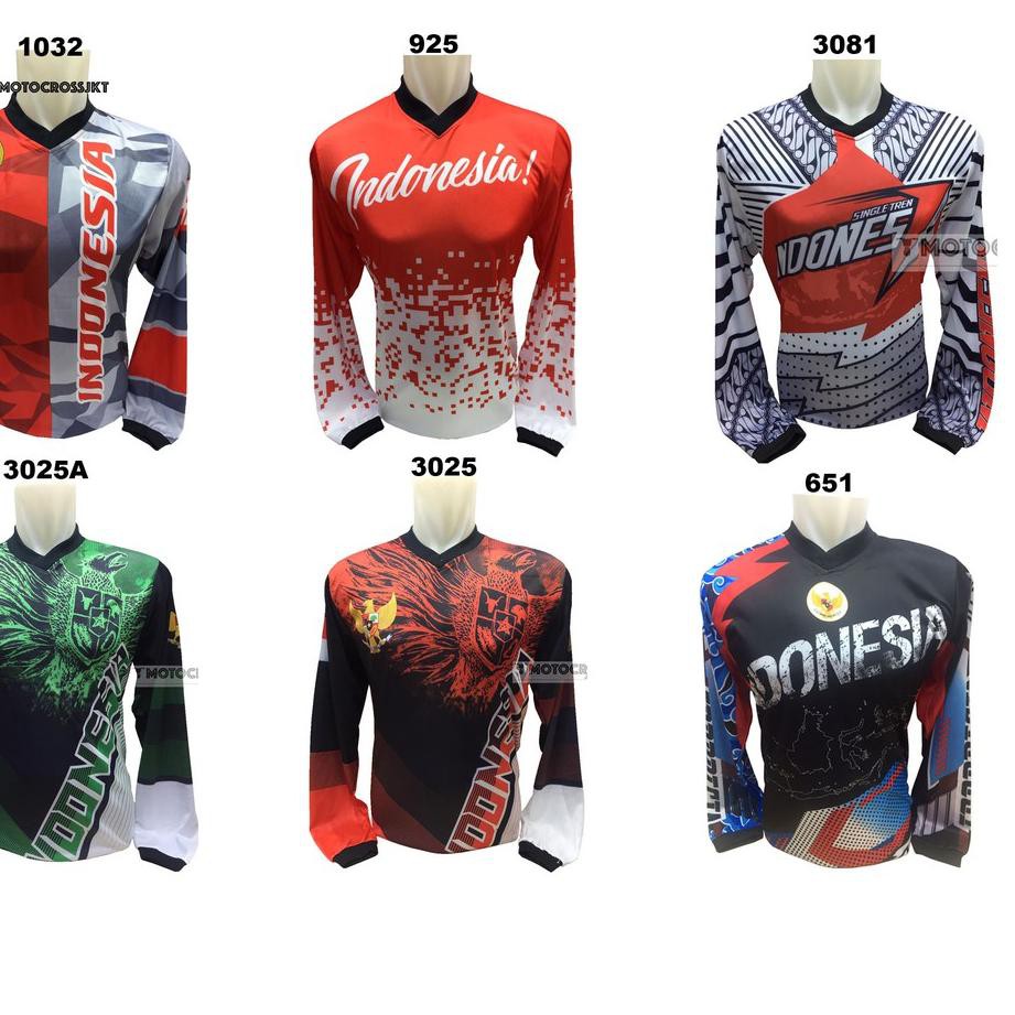 Paling Disukai.. BAJU JERSEY BALAP SEPEDA LENGAN PANJANG INDONESIA 3025