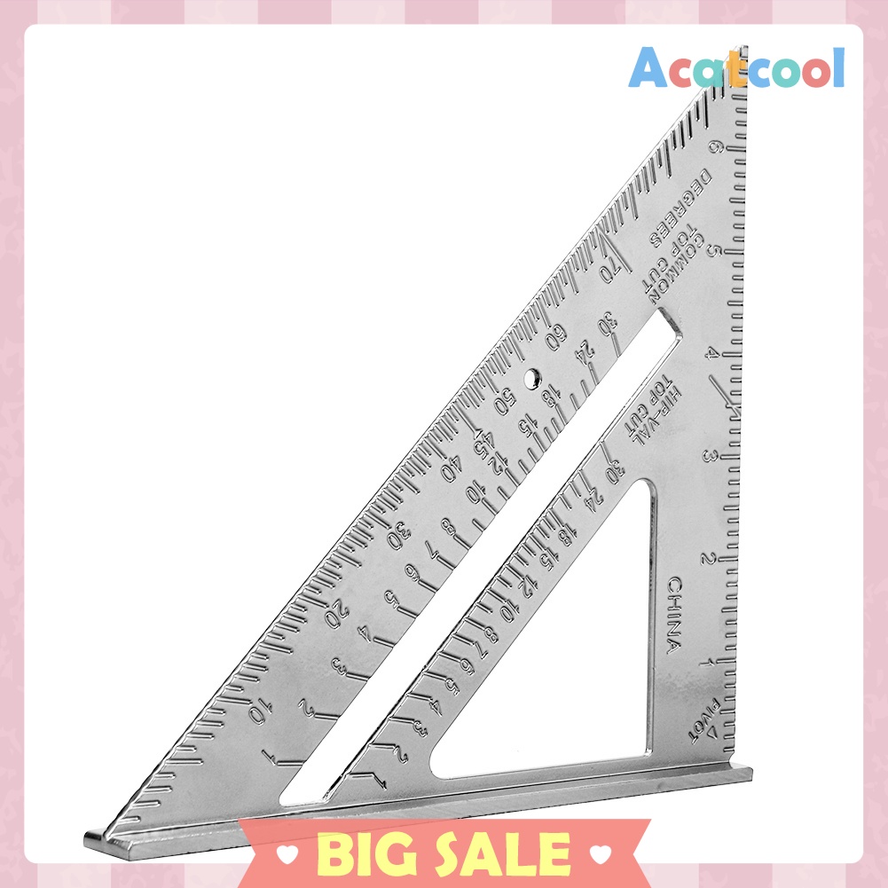 7 inch Metric Triangle Angle Ruler Woodworking Speed Square Protractor Set