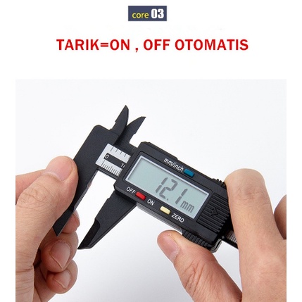 Jangka Sorong Sketmat Sigmat Digital Vernier Caliper Murah Carbon