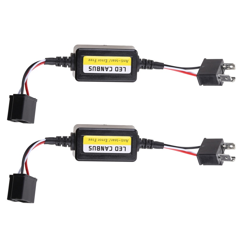 Cre 2pcs Resistor H4 LED Canbus Error Untuk Lampu Depan Mobil