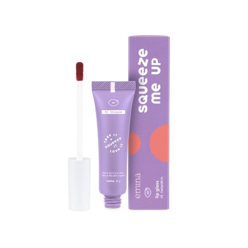 `ღ´ PHINKL `ღ´ ╰☆☆ 𝔢мιℕά ☆☆╮ Emina Squeeze Me Up Lip Glass lipgloss lipoil serum bibir sexy