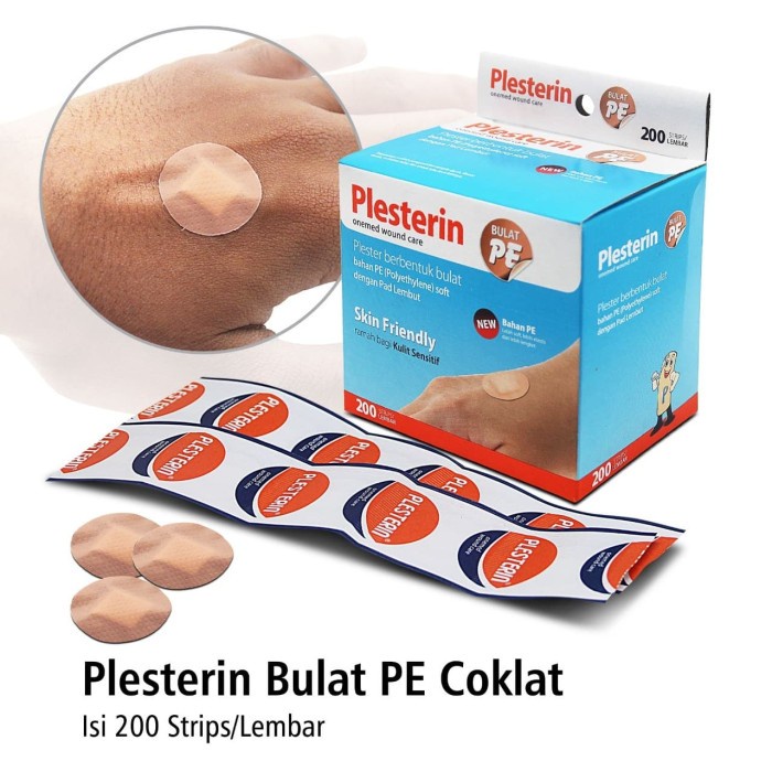 Plesterin Bulat Anti Air Coklat OneMed box isi 200pcs OJB