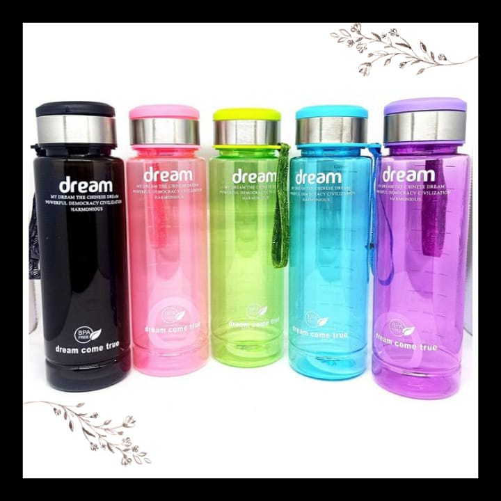 Mikusoo Botol Air Minum Dream 1000 ml Sporty Botol Warna Warni 1 liter