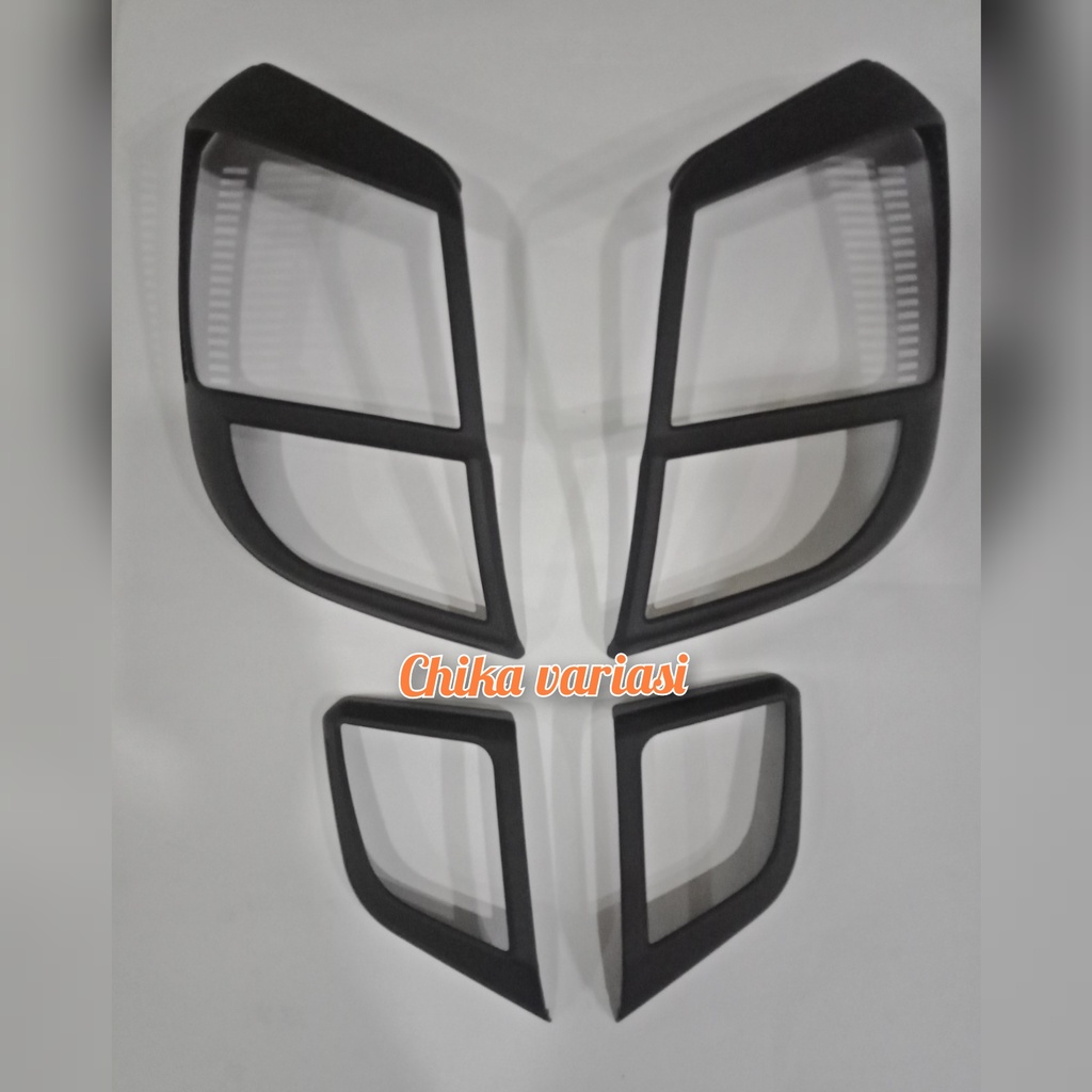 Garnish Belakang Cover Lampu Belakang Toyota Agya 2018 TRD Hitam Doff