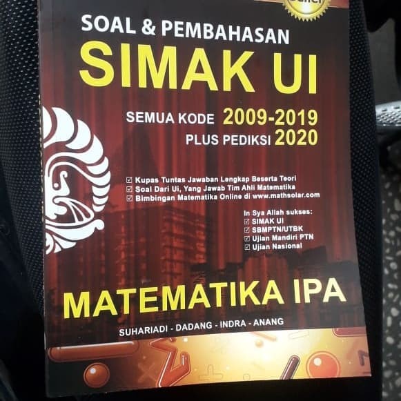 

❤BISA COD❤ Buku Soal dan Pembahasan SIMAK UI Matematika IPA 2009-2019 +2020