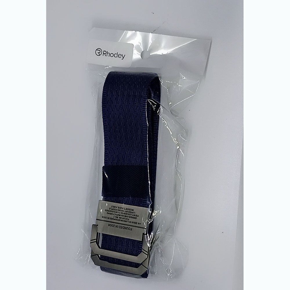 Rhodey Craftman Tali Ikat Pinggang Pria Canvas Buckle Belt - Blue