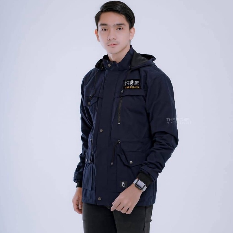 Jaket Pria bahan canvas-kanvas premium -jaket parka pria original asli tebal