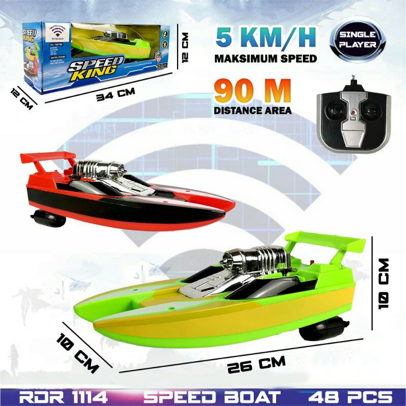 RDR1114 RC Perahu Kapal Laut Speed Boat Mainan Anak Mobil Remote Kontrol Murah Besar Jumbo RADAR