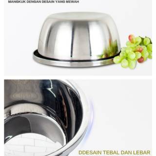 Micoe Baskom  Mangkuk dapur  Stainless Steel 1 Set isi 5 