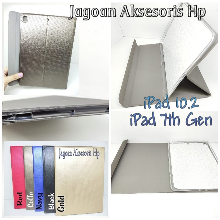 Folio Cover iPad 10.2 inchi 2019 Flip Case iPad 7th Gen A2198 Sarung Tablet AUTOLOCK