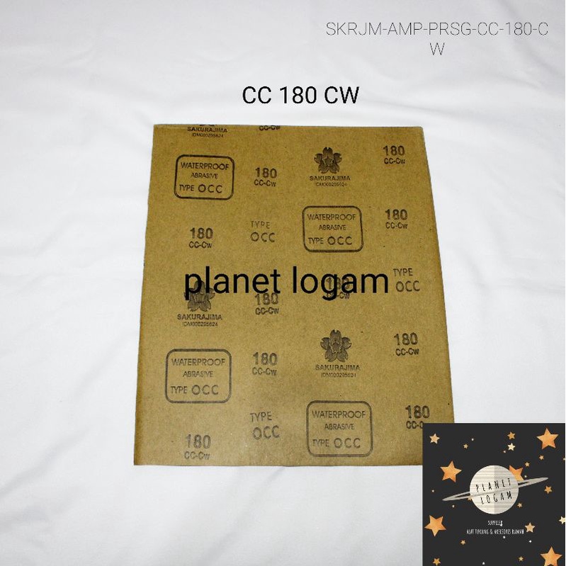 Amplas Kertas Gosok Waterproof CC 180 CW SAKURAJIMA