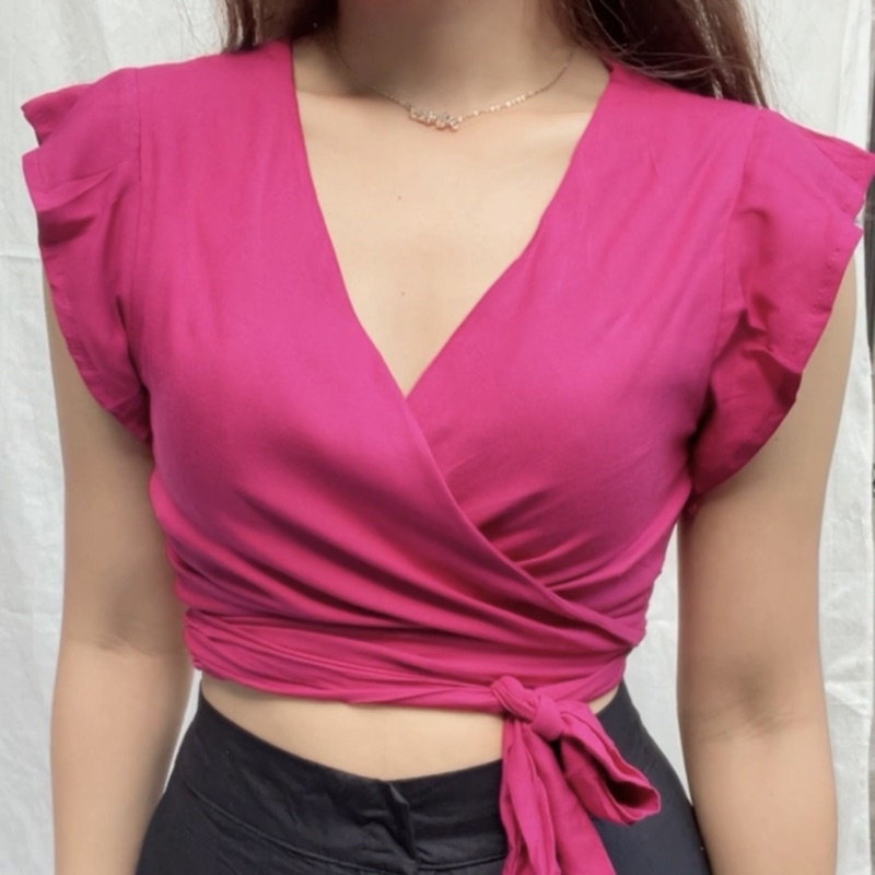 Yunita Top // Wrap Top // Crop Top