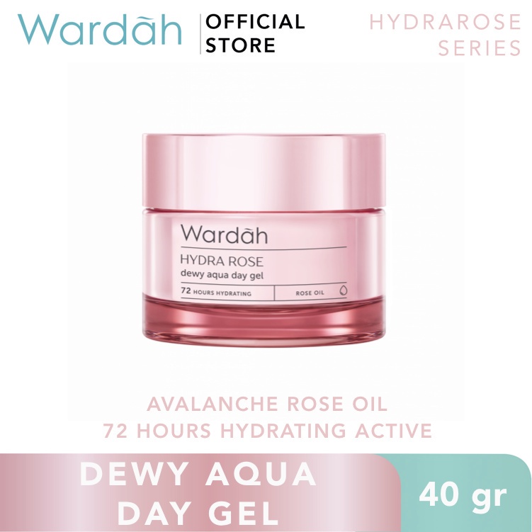 WARDAH Hydra Rose Series Dewy Aqua Day Gel-Moisture Rich Night Gel-Foam Cleanser-Toner (VH)