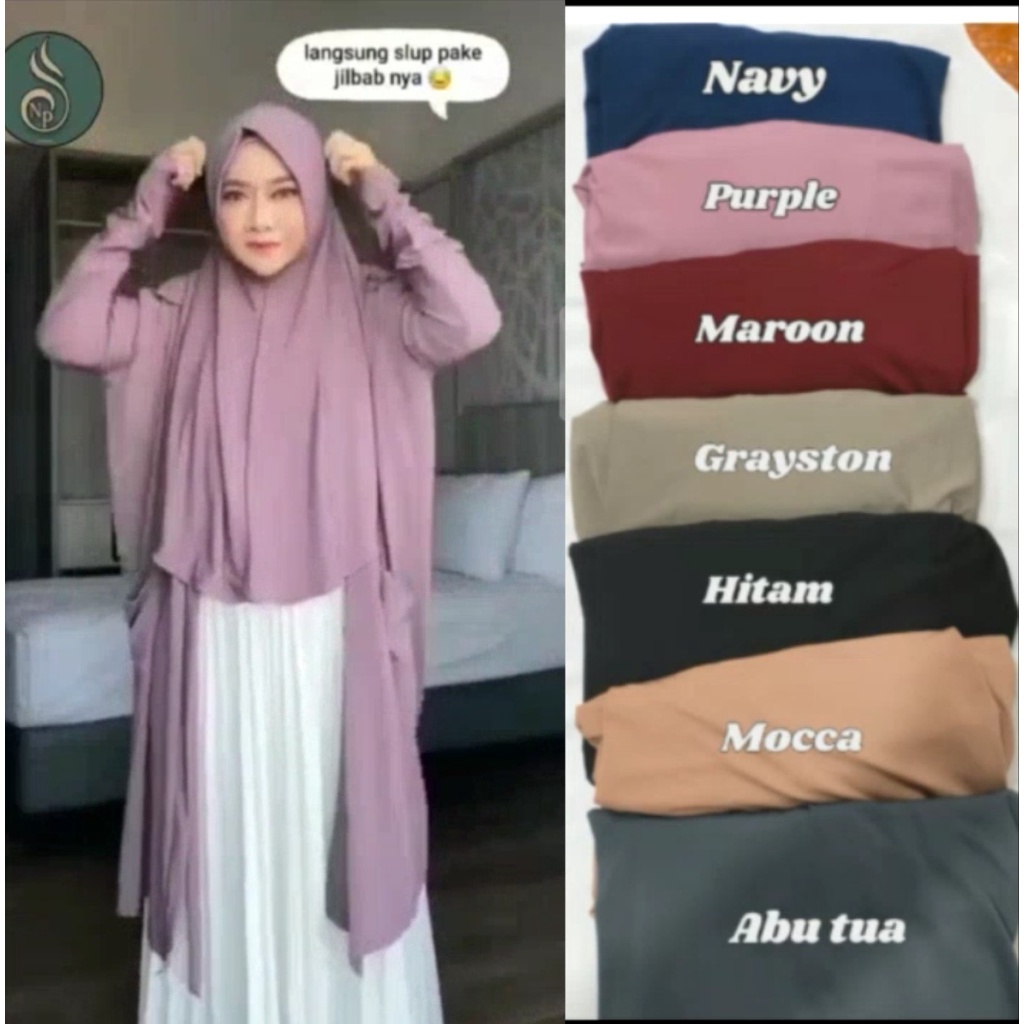 Hijab Cardigan 2in1 pake Pet/pad busa-Kerudung Menyatu Dengan Cardi, Bahan Nyaman dan Halus