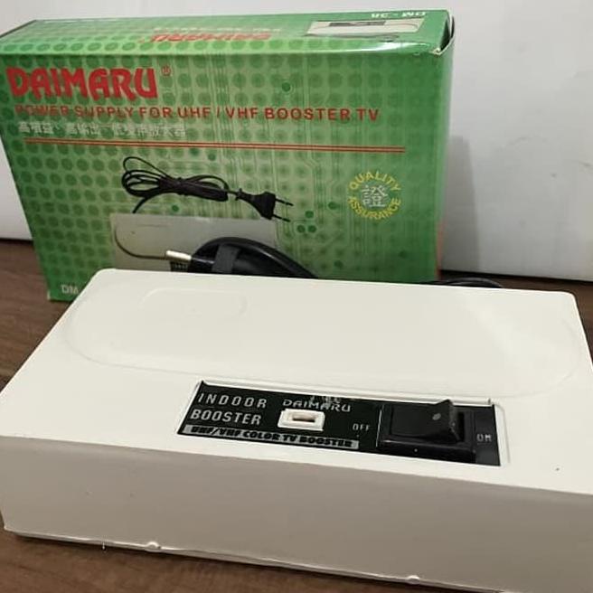 Keluaran Terbaru Booster Antena TV Bawah Indoor Murah Berkualitas UHF VHF Daimaru DM38 KIT