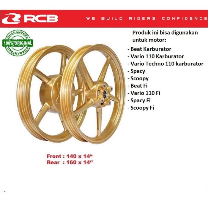 Velg Racing Boy RCB SP522 Matic ring 14 Beat Scoopy Spacy Vario 110 Fi