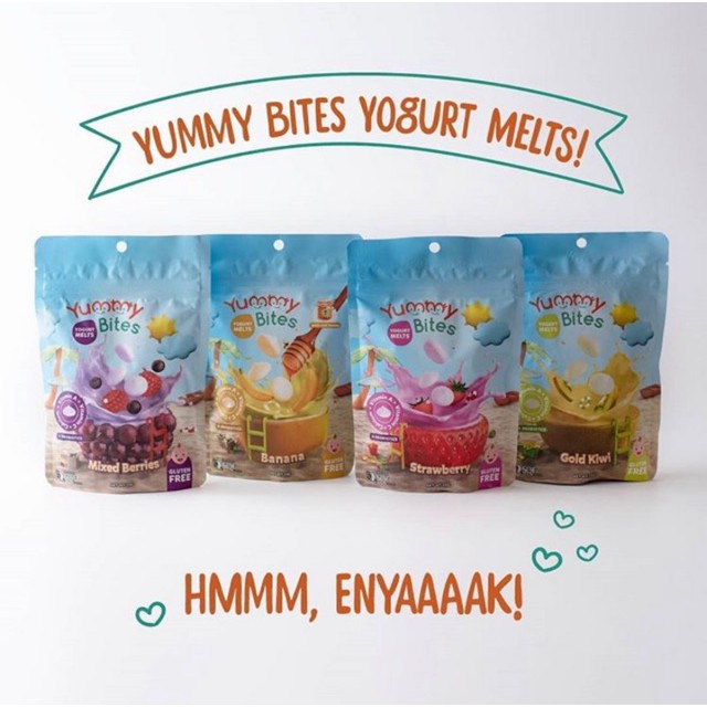 YUMMY BITES Yogurt Melts Yogurt Melt 20gr 20 gr / Yoghurt Anak Bayi