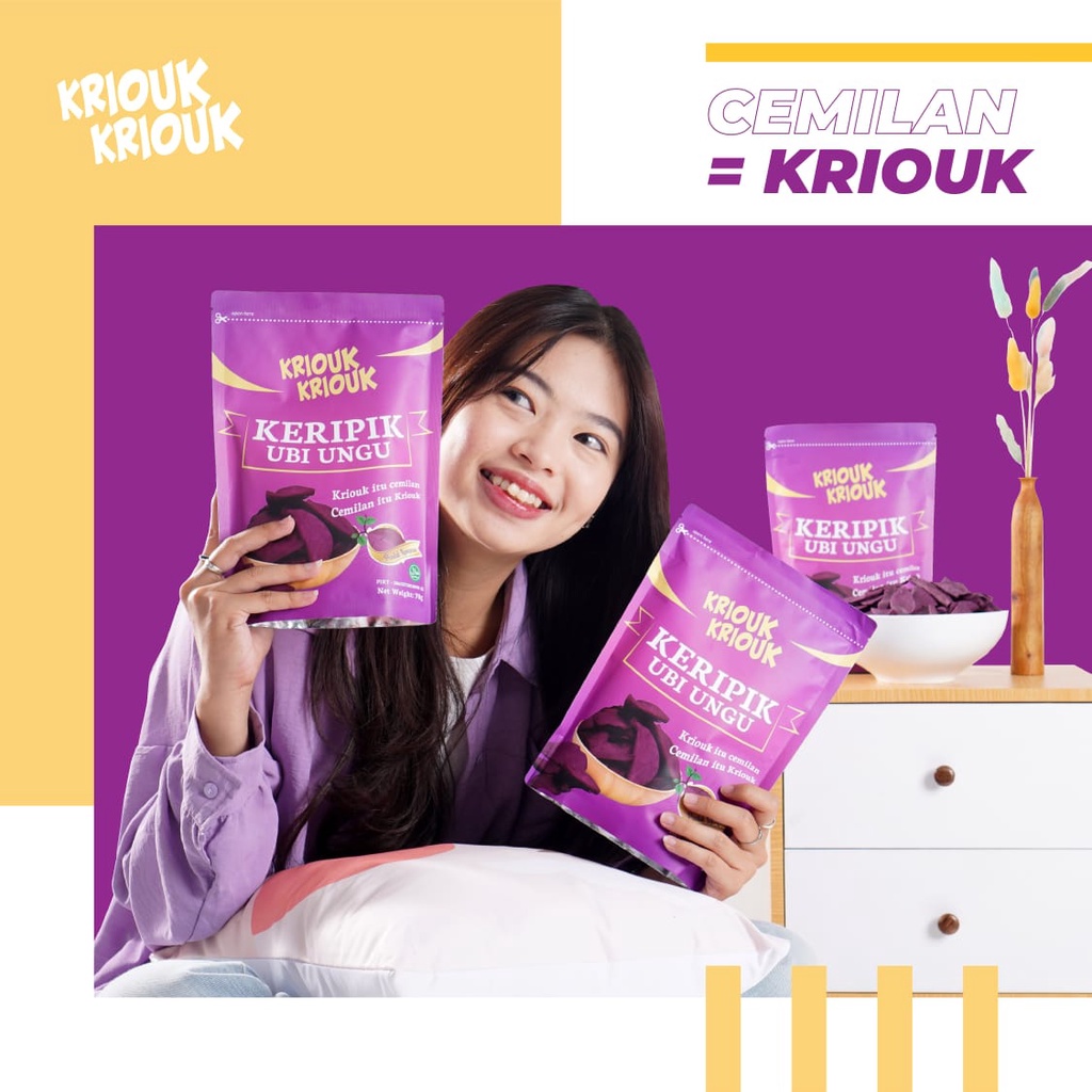 

KERIPIK UBI UNGU | KRIOUKKRIOUK | 70GR | CEMILAN KRIPIK RENYAH ENAK GURIH MANIS NIKMAT SEHAT KRIOUK KRIUK | JAKARTASNACKCENTER