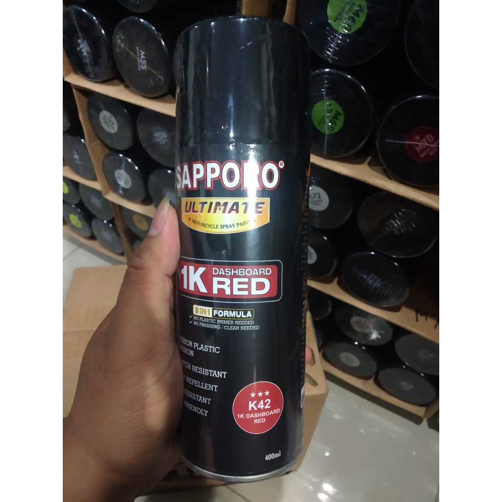 Cat Spray Sapporo Ultimate K42 1K Dashboard Red body kasar sapporo