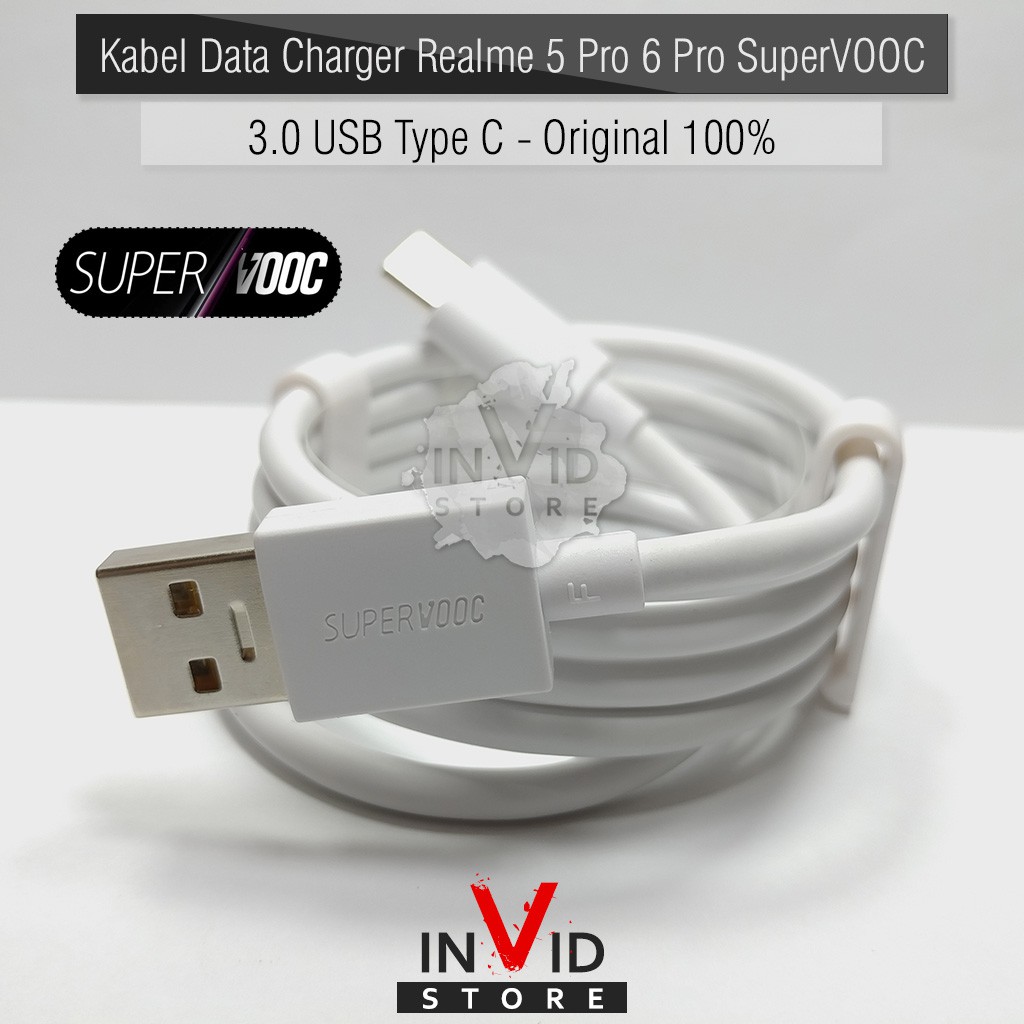 Kabel Data Charger Realme 5 Pro 6 Pro SuperVOOC