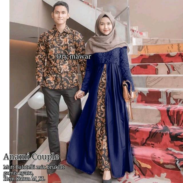 Paling Inspiratif Baju Gamis Batik Couple Remaja