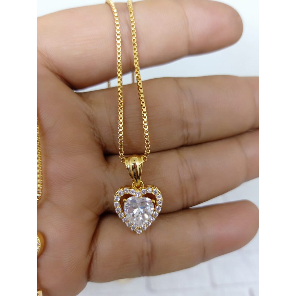 Kalung Xuping Gold Perhiasan Fashion Wanita liontin Permata Full