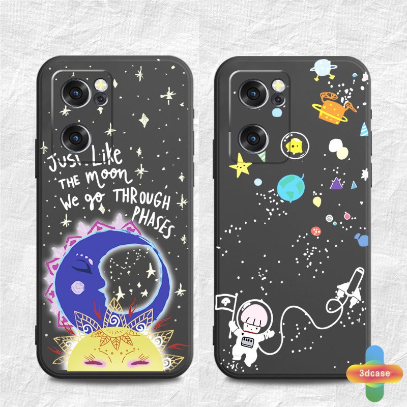 Casing Soft Case Infinix Hot 10 Play Hot 10 10t 10s 10i S4 9 Pro 11 Plus Hot 9 11 Play 11 11S NFC Infinix Smart 4 5 Pro 3 Plus Infinix Note 8 10 Tencno Spark 5 PRO A54 A15 A9 A5 Y12 Y20 A12 Cute Moon Pattern Anti-fall Case