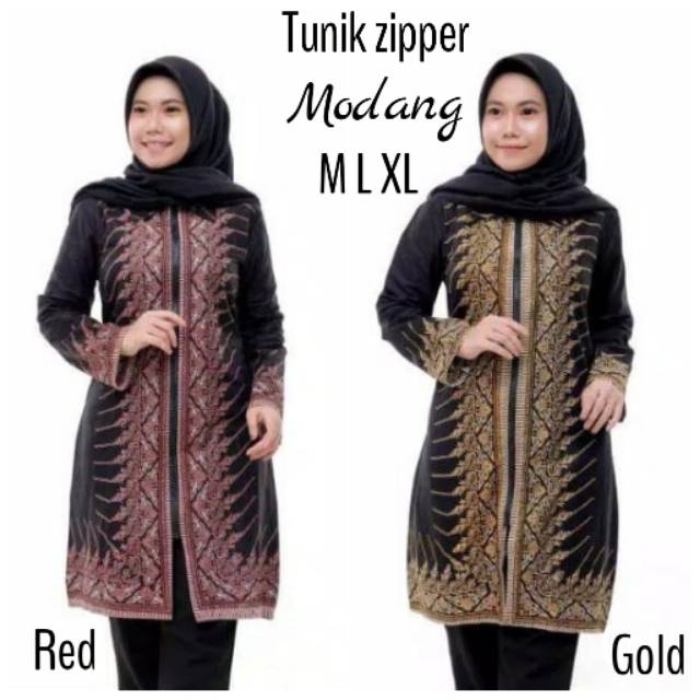 Tunik zipper modang