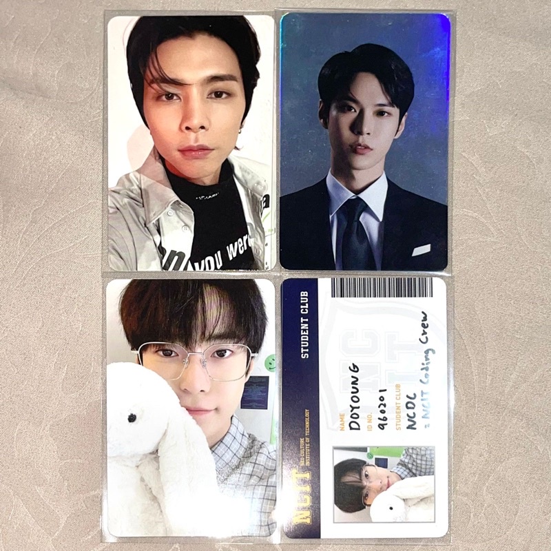 [booked] pc doyoung photopack ncit day ver pair johnny photopack night ver id card doyoung ncit bene