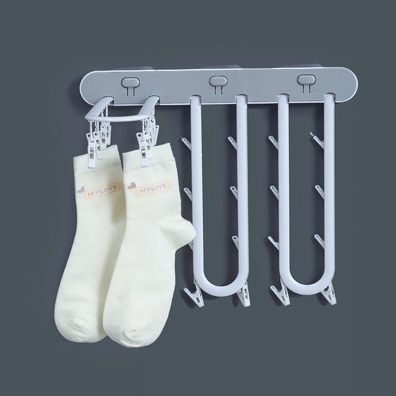 H 317 Jepitan Jemuran Hemat Tempat Modern Bisa Lipat Klip Tanpa Paku Jepit Baju Kaos Kaki Baju Bayi