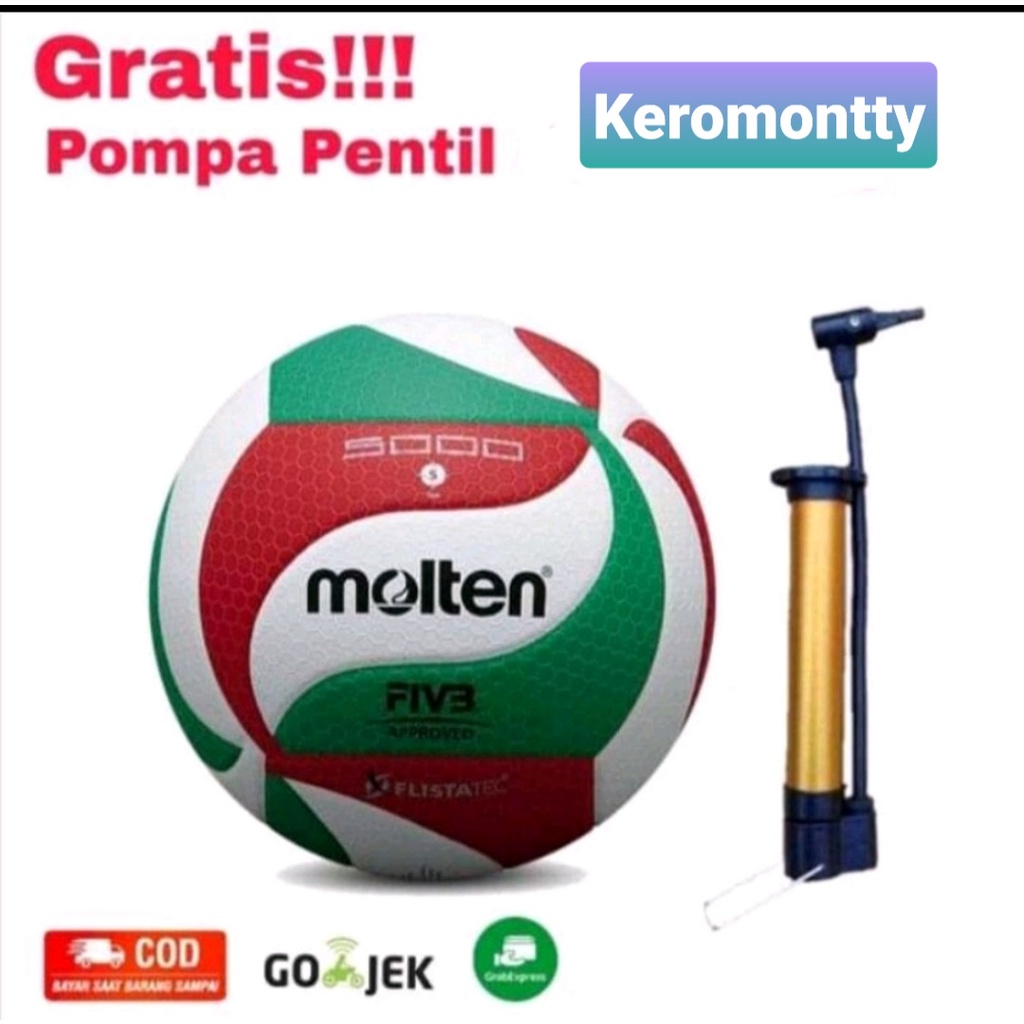 BOLA VOLI JAHIT MESIN SUPER EMPUK/BOLA VOLLY PILIHAN FREE POMPA & PENTIL