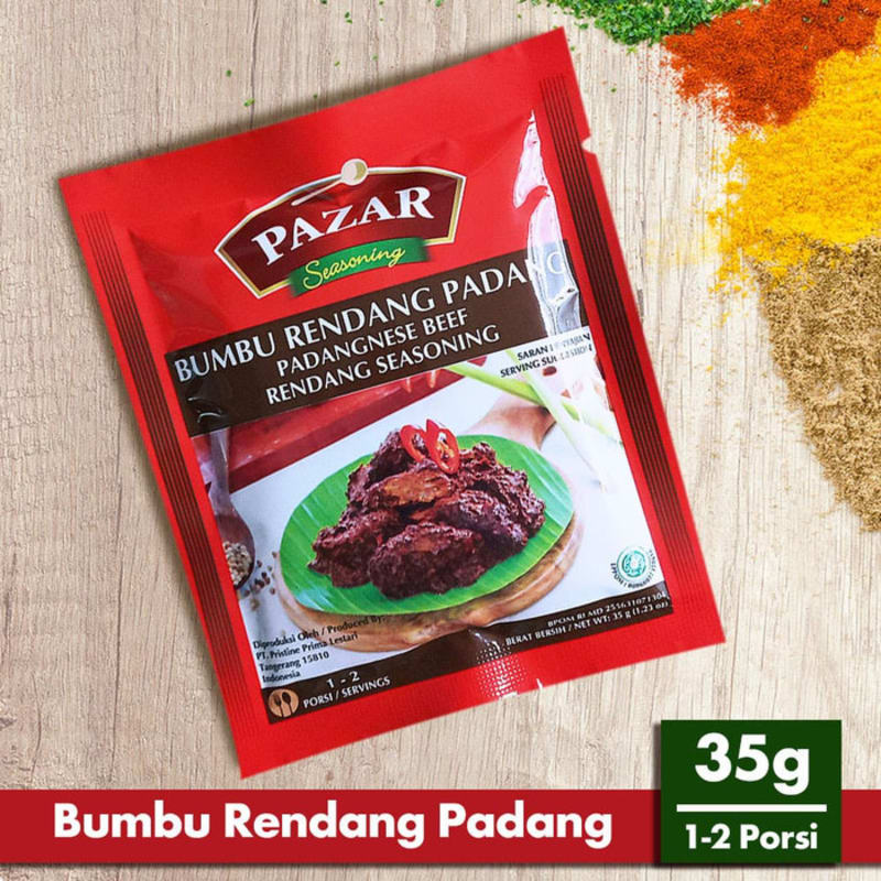 

PAZAR BUMBU RENDANG PADANG - Bumbu Masak Instan Sachet 35g