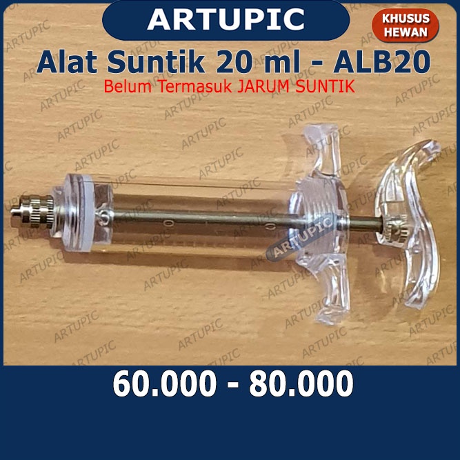 Alat Suntik ALB20 Spuit Syringe Suntikan 20 Ml Tabung Mika Hewan Besar Semi Auto Sapi Babi Kambing Kuda Dll