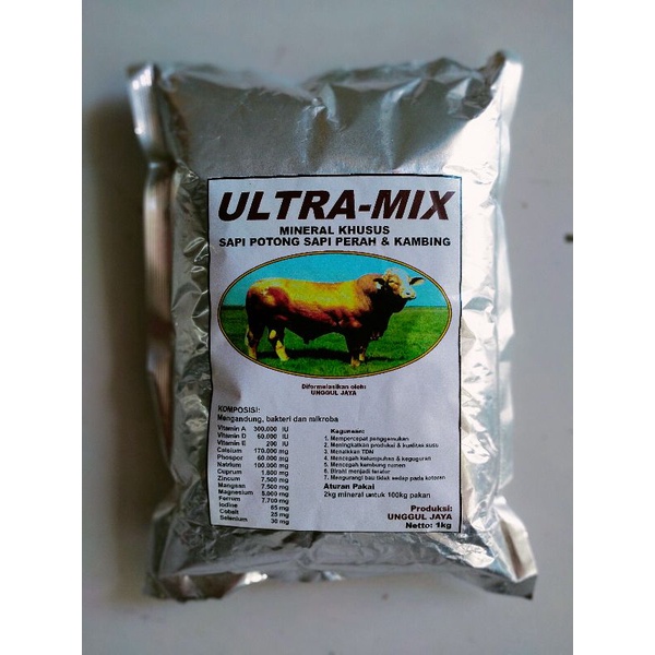 ULTRA-MIX 1 Kg - Mineral Khusus Sapi Potong/Sapi Perah/Kambing