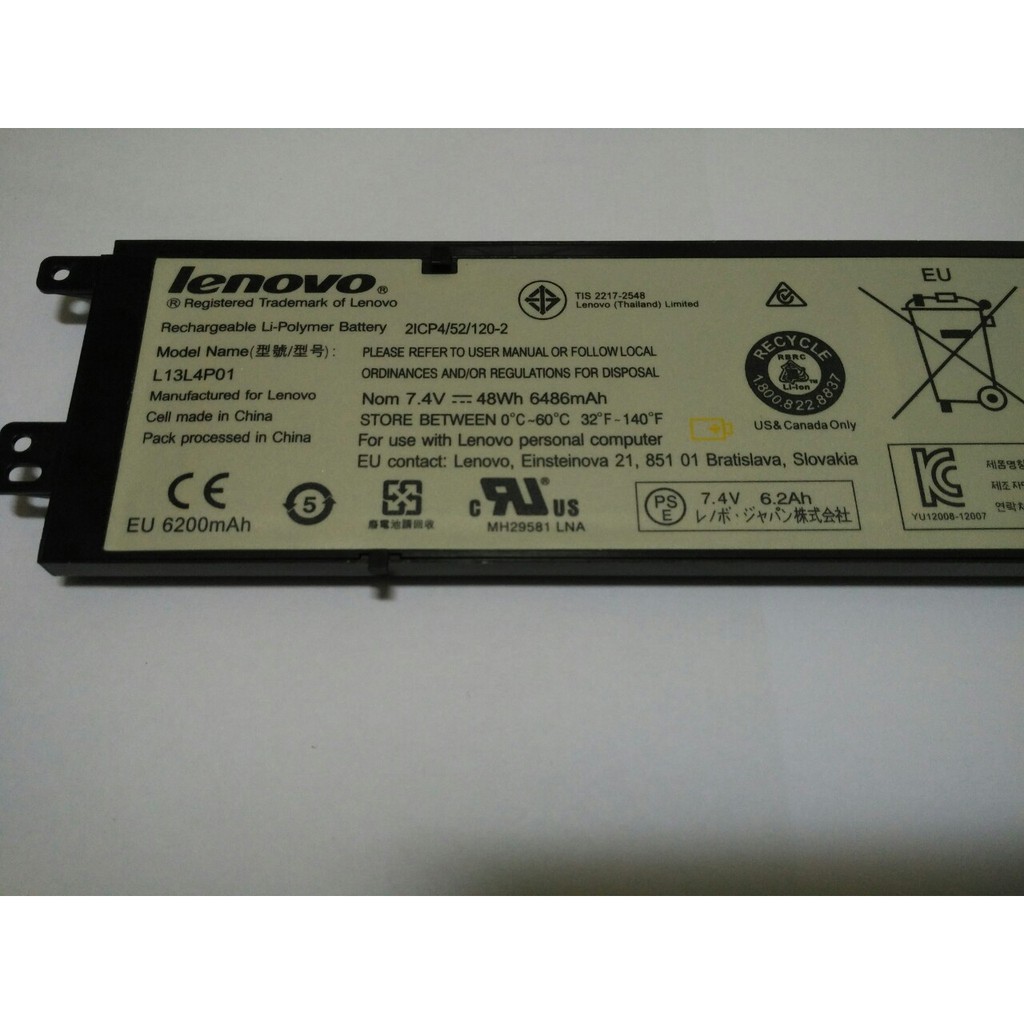 Battery Baterai Lenovo Erazer Y40-70 Y40-80 Original L13M4P01 L13L4P01 L13C4P01