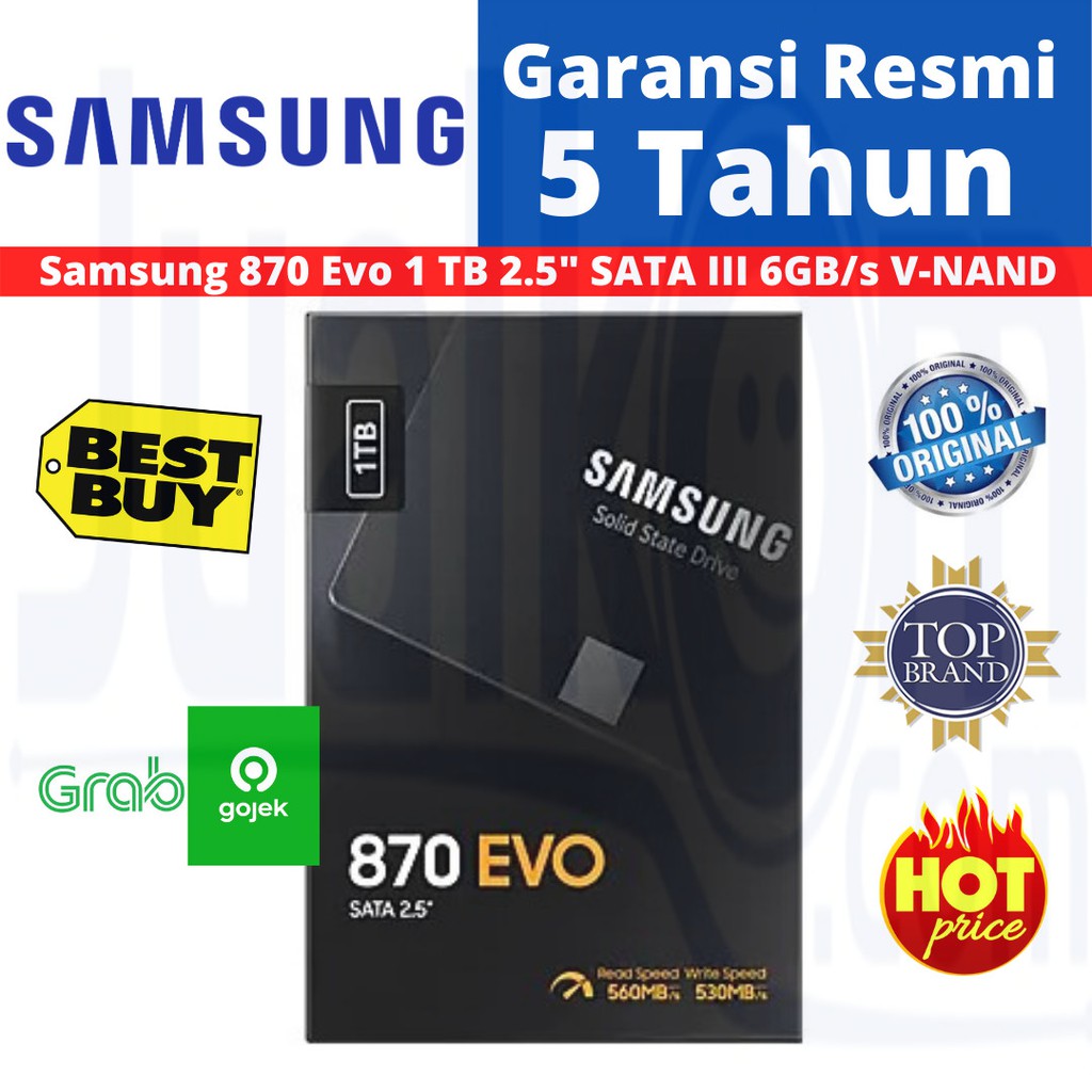 Samsung SSD 870 EVO 1TB 2.5&quot; SATA III Internal SSD SATA3 Resmi