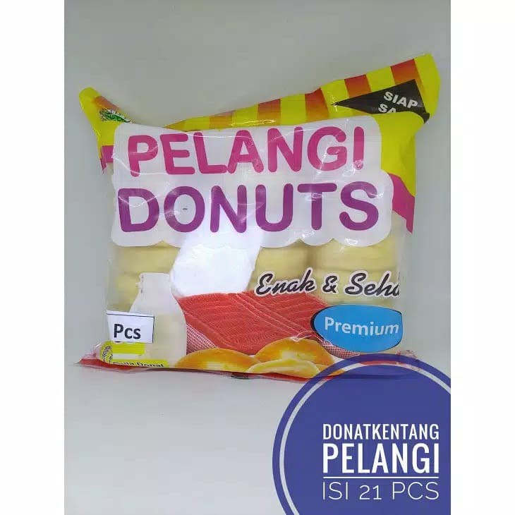 

donat kentang mini pelangi