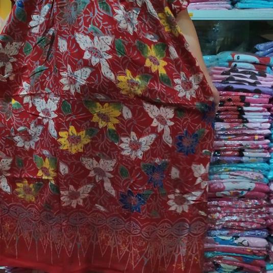 ֍ Daster batik BL super jumbo LD 160cm - Merah Muda, super JUMBO ◙