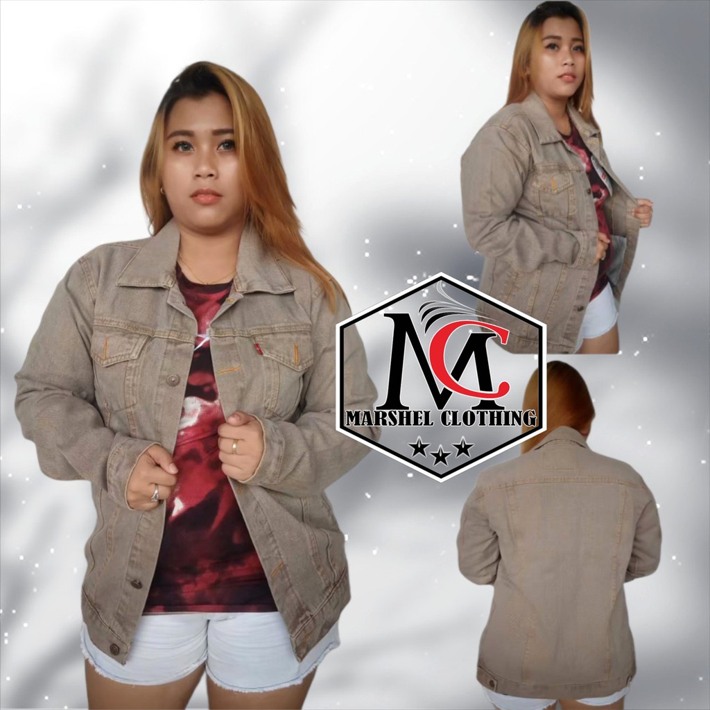 RCL - Jaket Jeans Oversize Warna Merah Maroon - Jaket Jeans Cewek - Jaket Jeans Wanita - Jaket Jeans Oversize M-L-XL-XXL