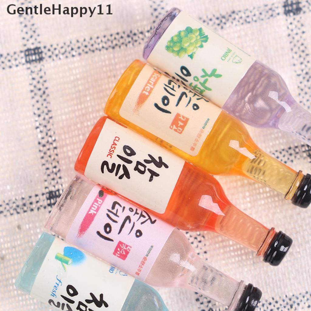 Gentlehappy 10pcs1per12rumah Boneka Miniatur Resin Botol Bir Simulasi Model Botol Anggur