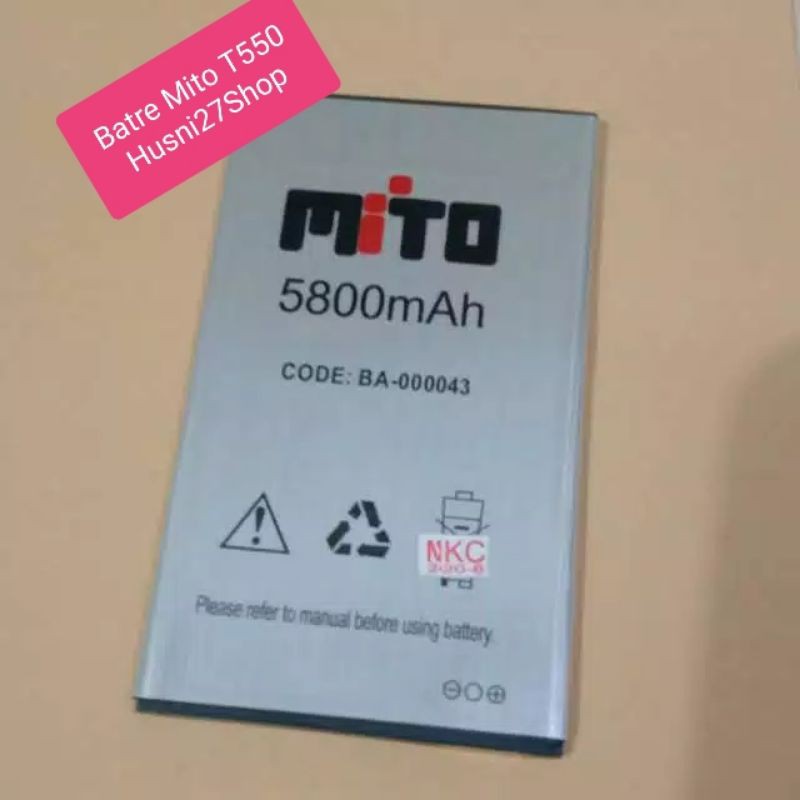 Batre Baterai Battery Mito T550 BA00043 BA-00043 Original Batre handphone