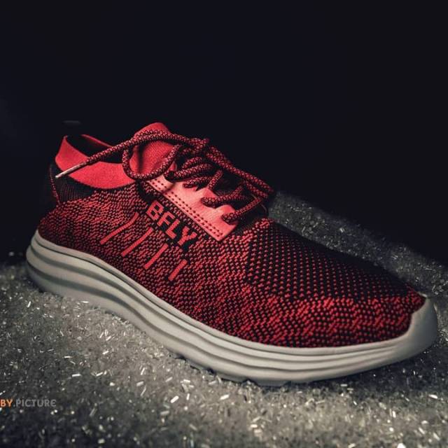 Sepatu Sneakers Pria Original BFLY Limited Edition Merah